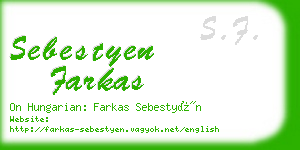 sebestyen farkas business card